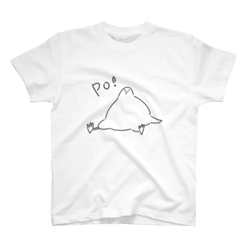 Po! 穏和な鳩 グレー Regular Fit T-Shirt