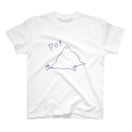 Po! 穏和な鳩　パープル Regular Fit T-Shirt