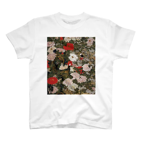 Peonies and Small Birds Regular Fit T-Shirt