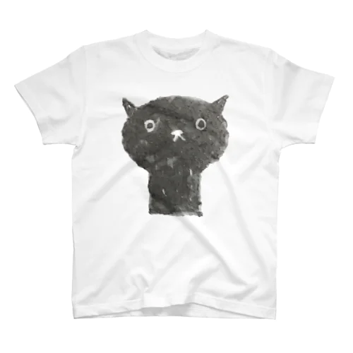 陶器絵の黒猫 Regular Fit T-Shirt
