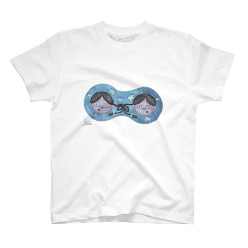 紋白蝶と双子 / Cabbage butterfly and twin girls Regular Fit T-Shirt