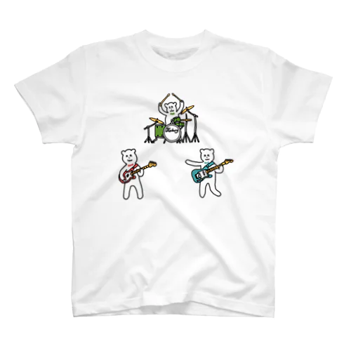 3ピースバンドのクマグマ(デルタT) スタンダードTシャツ