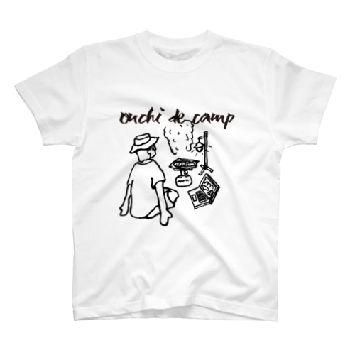 Ouchi de Camp(黒文字) Regular Fit T-Shirt