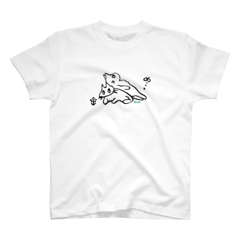 人になりたいねこ Blue スタンダードTシャツ