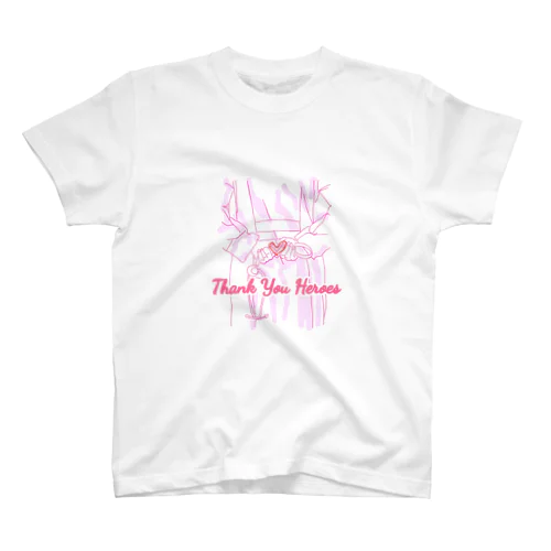 #Thank You Heroes pink  スタンダードTシャツ