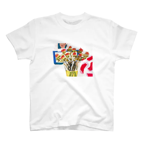 傷んだ紅花 Regular Fit T-Shirt