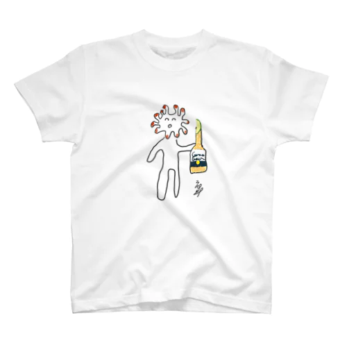 おいしいビールをのむアイツ スタンダードTシャツ