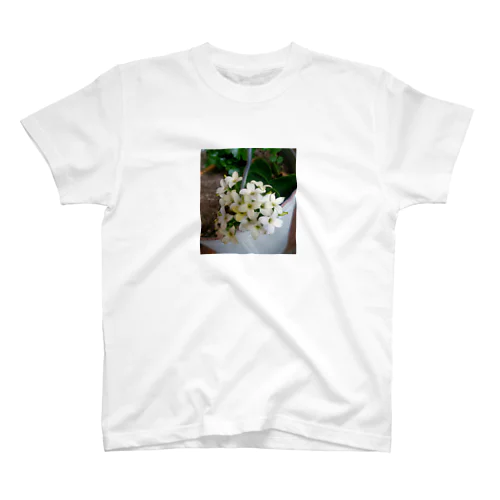 白の中、微かに咲くイエロー スタンダードTシャツ