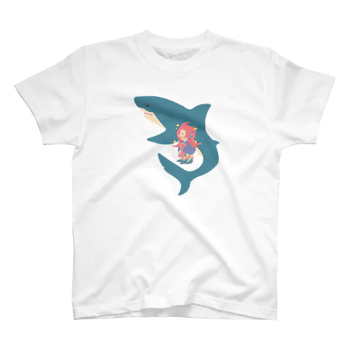 アマビエさんとサメさん Regular Fit T-Shirt