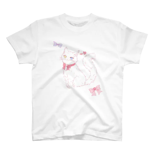 猫とリボン Regular Fit T-Shirt