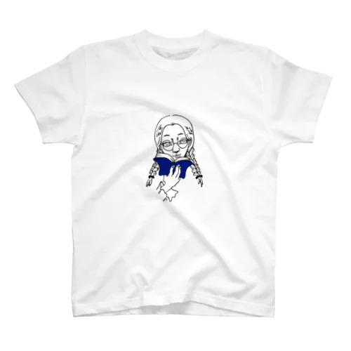 本を読む少女（青い本） スタンダードTシャツ