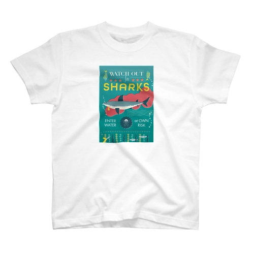 WATCH OUT FOR SHARKS Regular Fit T-Shirt
