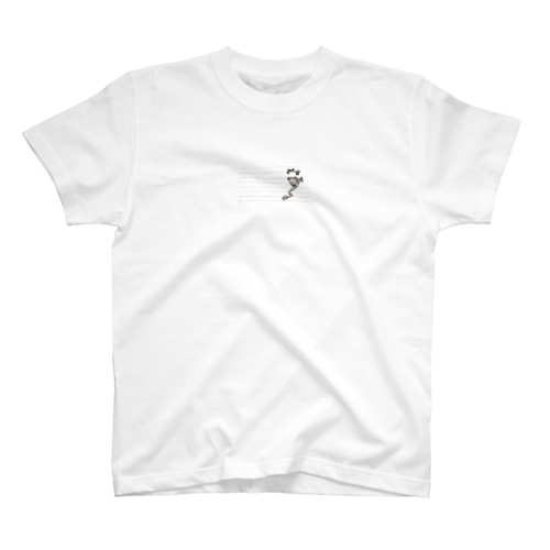 罫線で遊ぶカエル Regular Fit T-Shirt