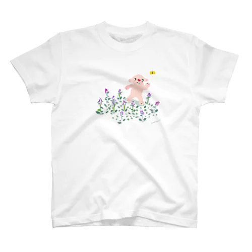 アジュガとクロピロンとモンキチョウ スタンダードTシャツ