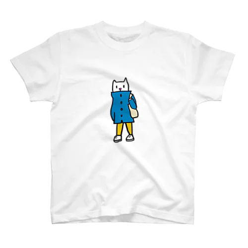 コート猫の散歩 スタンダードTシャツ