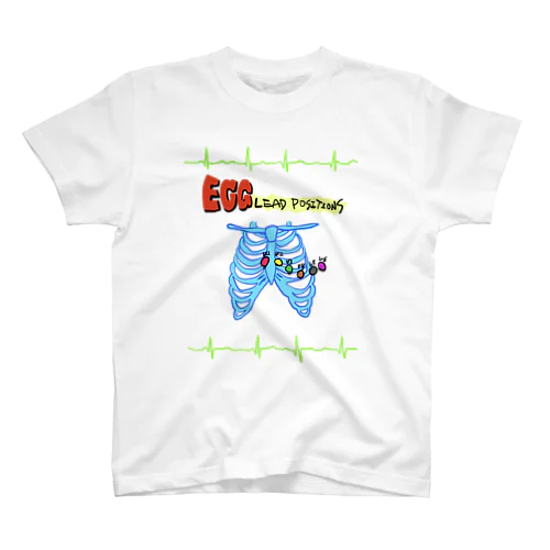 ECG 6 Lead Positions Regular Fit T-Shirt