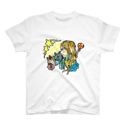 魔法少女miku✨使い魔ニャンズ召喚💙🍓 Regular Fit T-Shirt