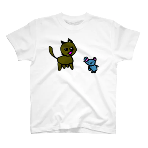 娘の絵シリーズ～cat＆rat～ Regular Fit T-Shirt