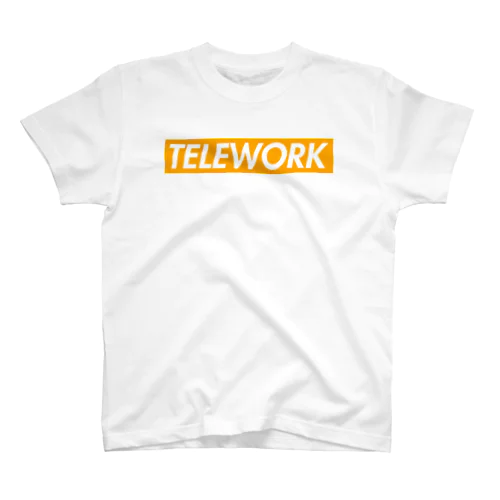 テレワーク(ボックスロゴ) Regular Fit T-Shirt