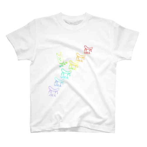 ネコ&ウマ レインボー Regular Fit T-Shirt