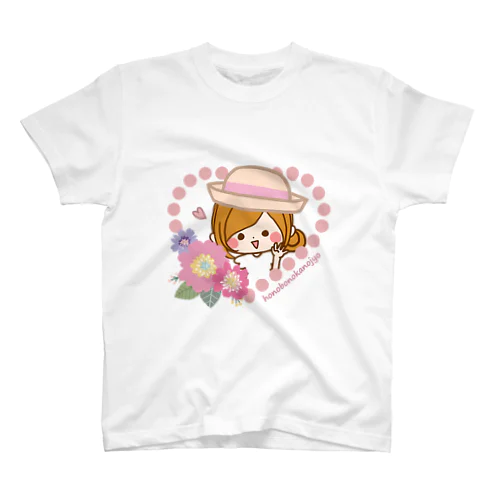 お花とハート Regular Fit T-Shirt