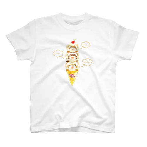 チャリティグッズ＊ピノちゃん、クッキーちゃん、モカちゃん Regular Fit T-Shirt