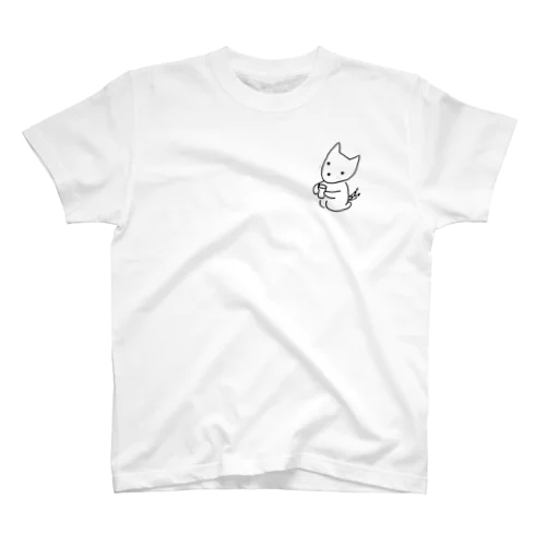 白い犬 Regular Fit T-Shirt