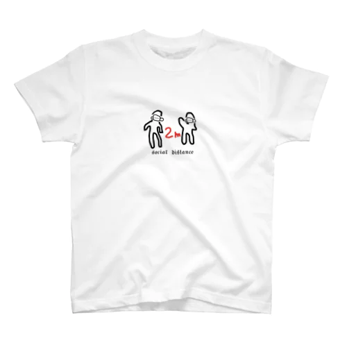 social distance スタンダードTシャツ