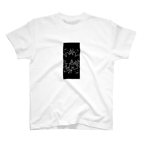 猫ねこ(黒) Regular Fit T-Shirt