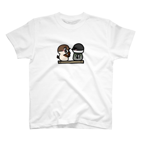 高校時代のシジュウカラちゃん、スズメちゃん Regular Fit T-Shirt