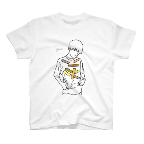 【レッテル yellow】 Regular Fit T-Shirt