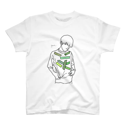 【レッテル green】 Regular Fit T-Shirt