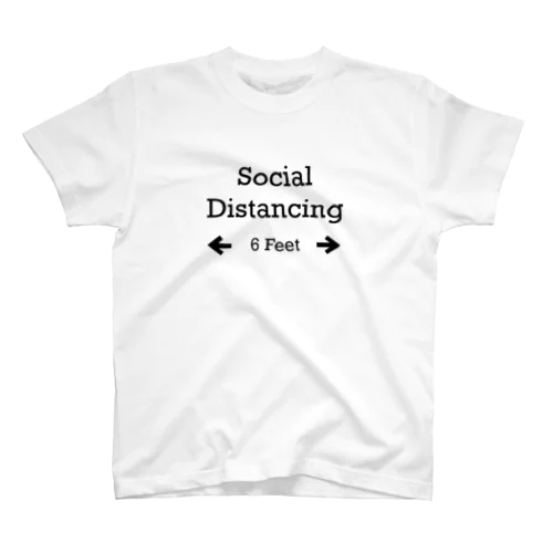 Social Distancing 6 Feet スタンダードTシャツ