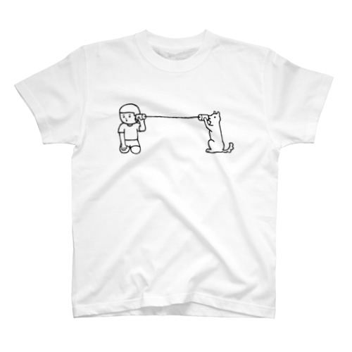 糸電話（イヌと少年） Regular Fit T-Shirt