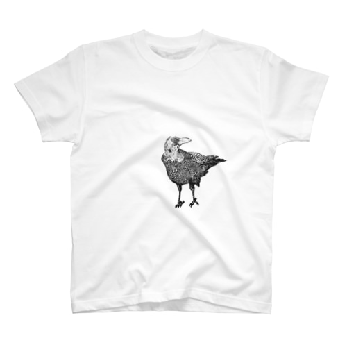 ペン画カラス Regular Fit T-Shirt