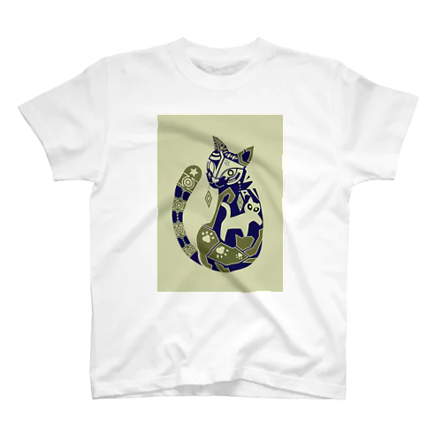 １８　ねこ（反転色） スタンダードTシャツ