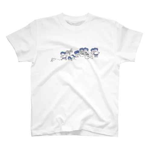 うさぎと子どもたち Regular Fit T-Shirt