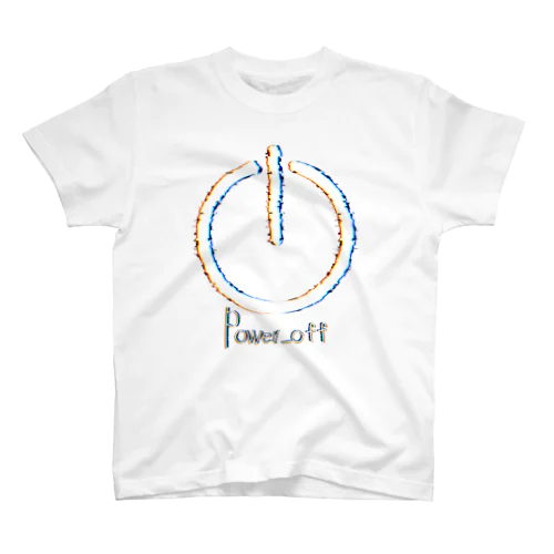 power_off white ver. Regular Fit T-Shirt