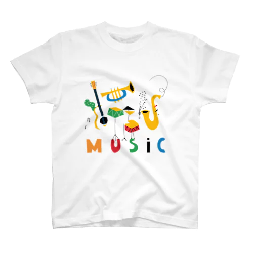 音楽と生きよう。音楽を愛そう。 티셔츠