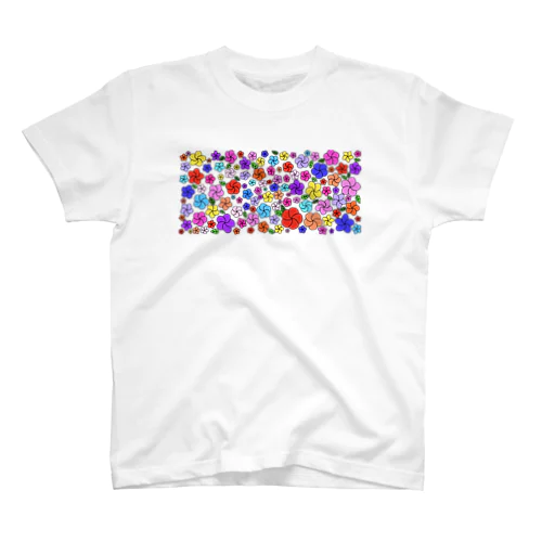 COLORFUL FLOWERS Regular Fit T-Shirt