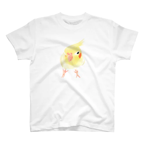 オカメインコ　おすましルチノー【まめるりはことり】 Regular Fit T-Shirt