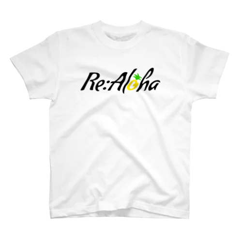 Re:Aloha(黒字ver) Regular Fit T-Shirt