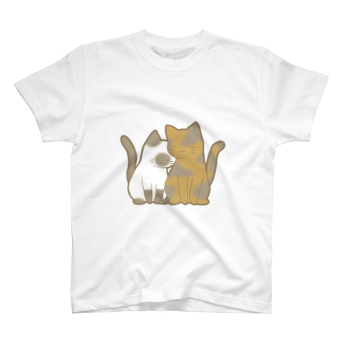 表裏印刷　仲良し猫　ポインテッド&サビ Regular Fit T-Shirt