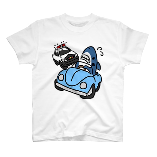 逃げるサメ Regular Fit T-Shirt