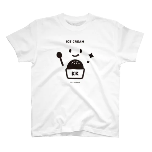 KK ICE CREAM WHITE スタンダードTシャツ