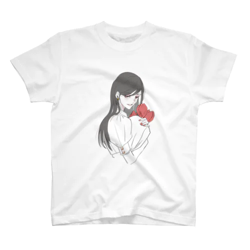 赤いチューリップ スタンダードTシャツ