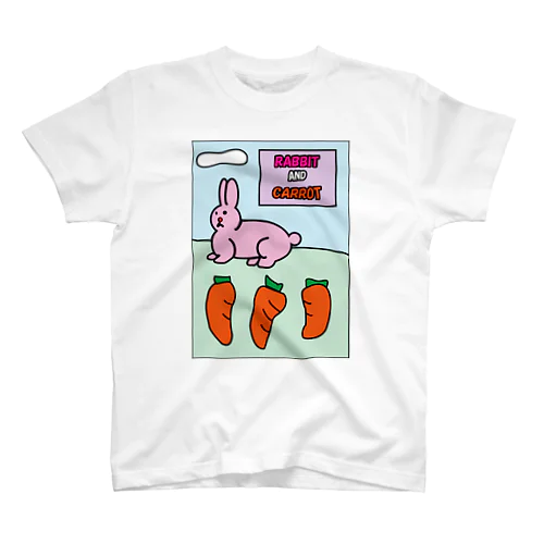 (I love animal)RABBIT AND CARROT Regular Fit T-Shirt