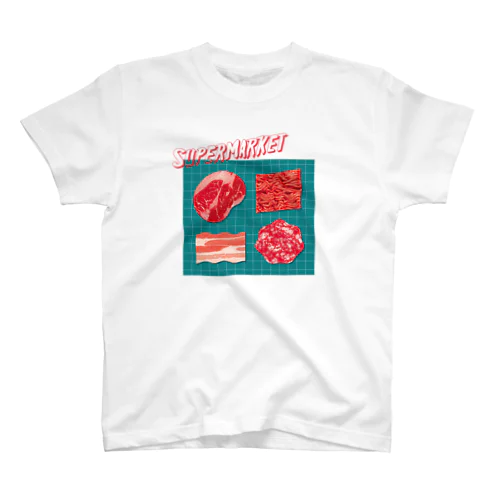 スーパーマーケット：肉（フロントVer） Regular Fit T-Shirt