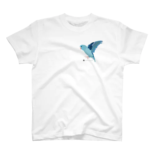 飛ぶマメルリハ（ブルー♀） Regular Fit T-Shirt