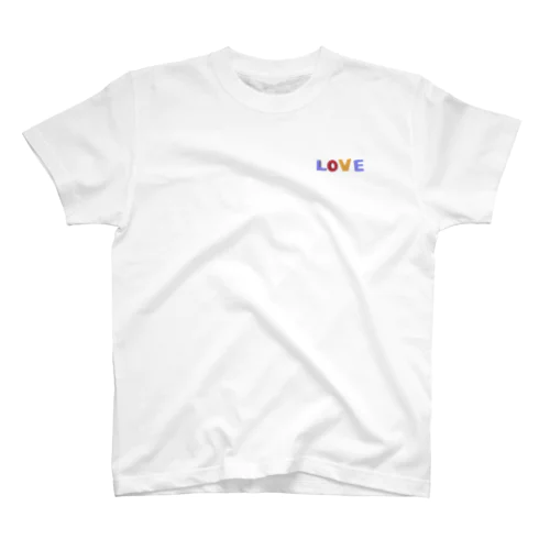  “LOVE” （英語のブロックおもちゃ風） スタンダードTシャツ